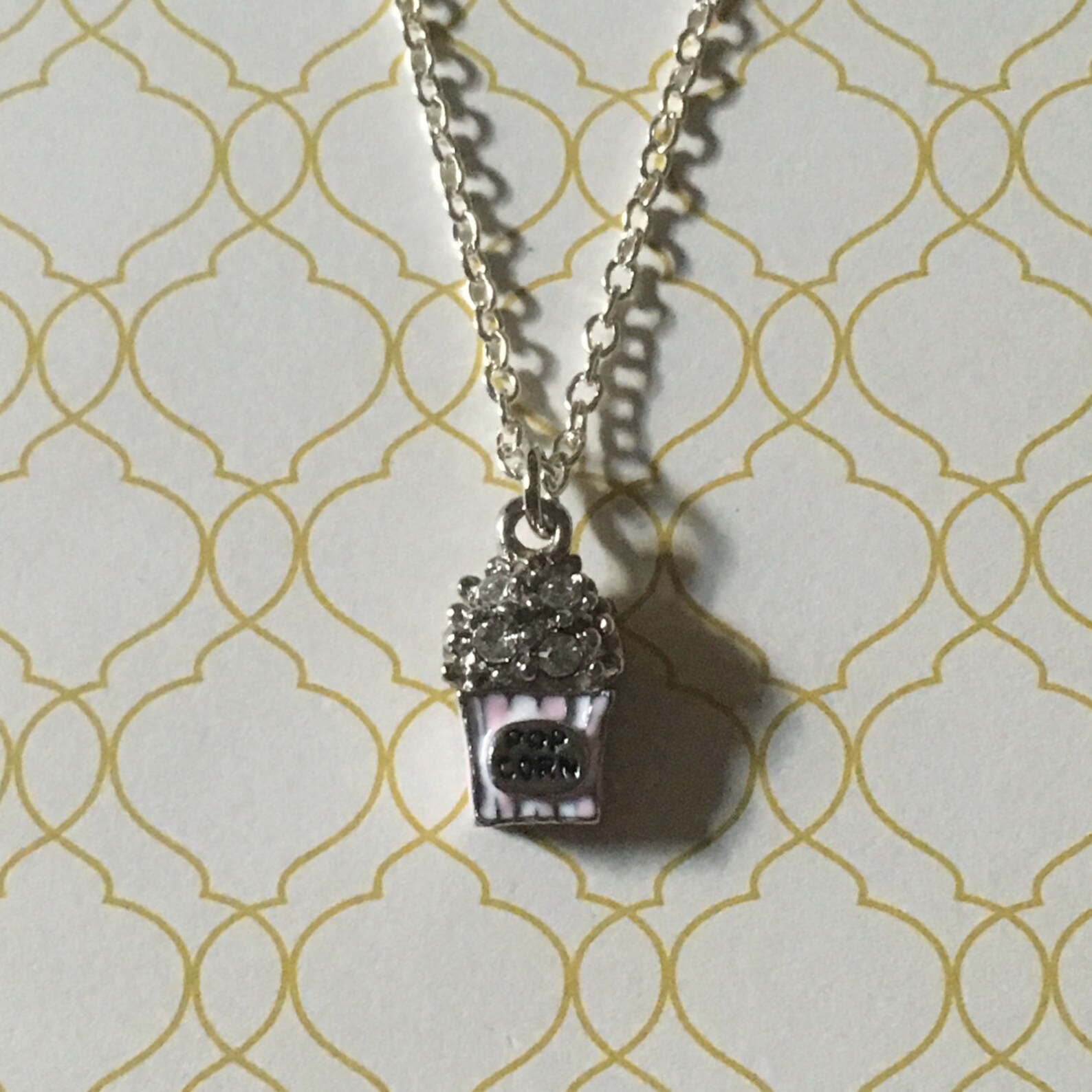 Adorable popcorn necklace Etsy