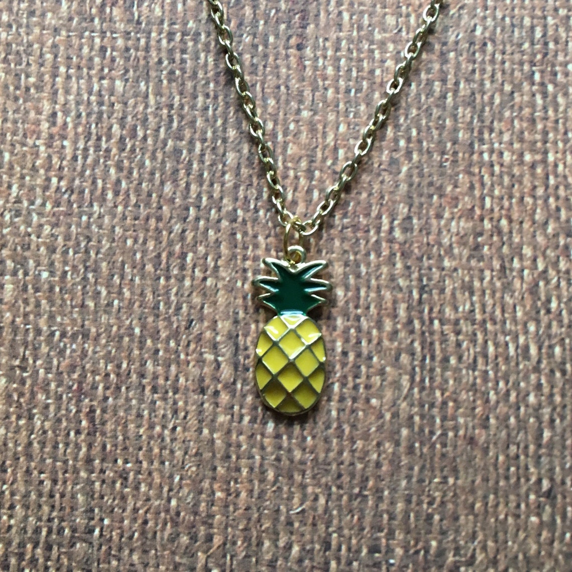 Pineapple Necklace Etsy