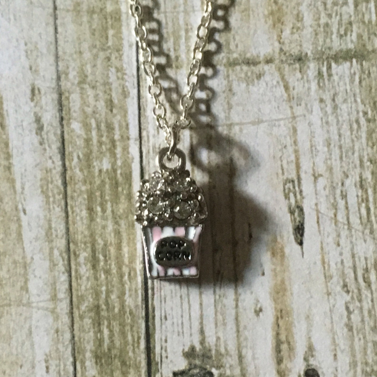 Adorable popcorn necklace Etsy