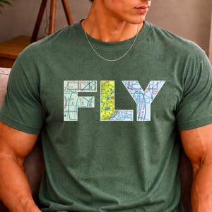 Custom Pilot Shirt with VFR Sectional Chart Design – Personalized Aviation Tee