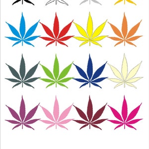 By popular demand Herb leaf pot maryjane mj weed marijuana bespoke decal image 1
