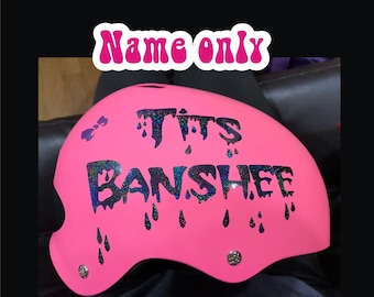 Name SPARKLES Custom Roller Derby Specialty Vinyl Sport Helmet Decal