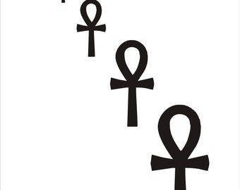Ankh in 4 sizes Goddess ancient bespoke female power helmet or window decal