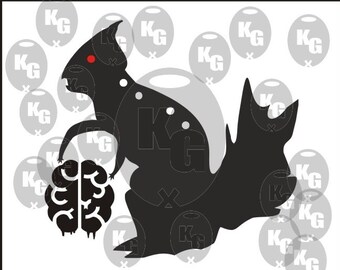 Roller Derby Helmet Decal Zombie ardilla ama los cerebros