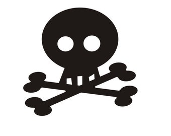 Calcomanía de pared para ventana con casco de roller derby y calavera en 4 tamaños