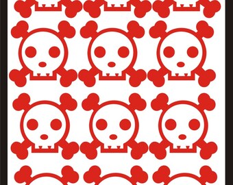 12 skull decals made to order enough to share with your favorite people