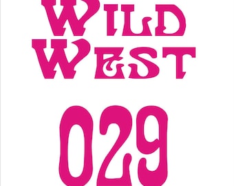 Calcomanía de vinilo para casco deportivo de roller derby personalizada con nombre y número en color sólido o con destellos