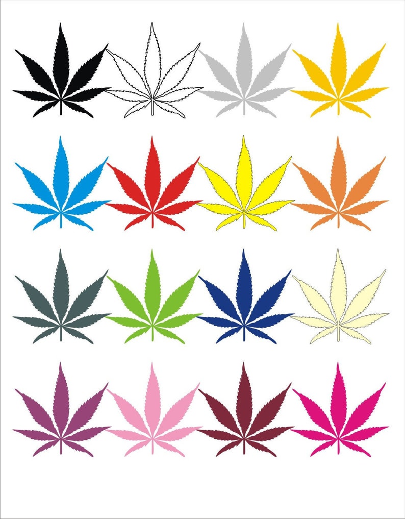 By popular demand Herb leaf pot maryjane mj weed marijuana bespoke decal image 1