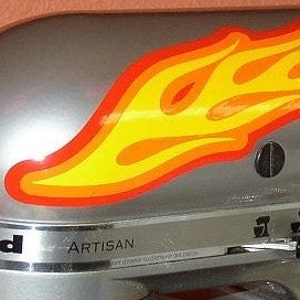 Kitchenaid Appliance Mixer Flames 3 color custom decorative decals or for helmet