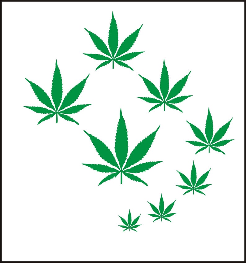 By popular demand Herb leaf pot maryjane mj weed marijuana bespoke decal image 2