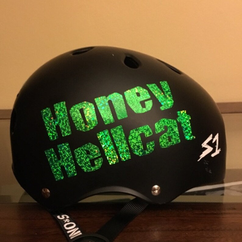 Custom Roller Derby Vinyl Sport Helmet Decal Name Only Etsy