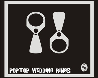 Roller Derby Derbywife wedding ring poptop sticker decals gift for her