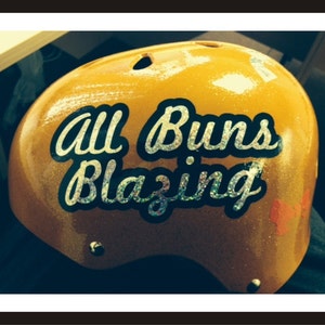 Name & Number 2 Colors Custom Roller Derby Vinyl Sport Helmet Decal