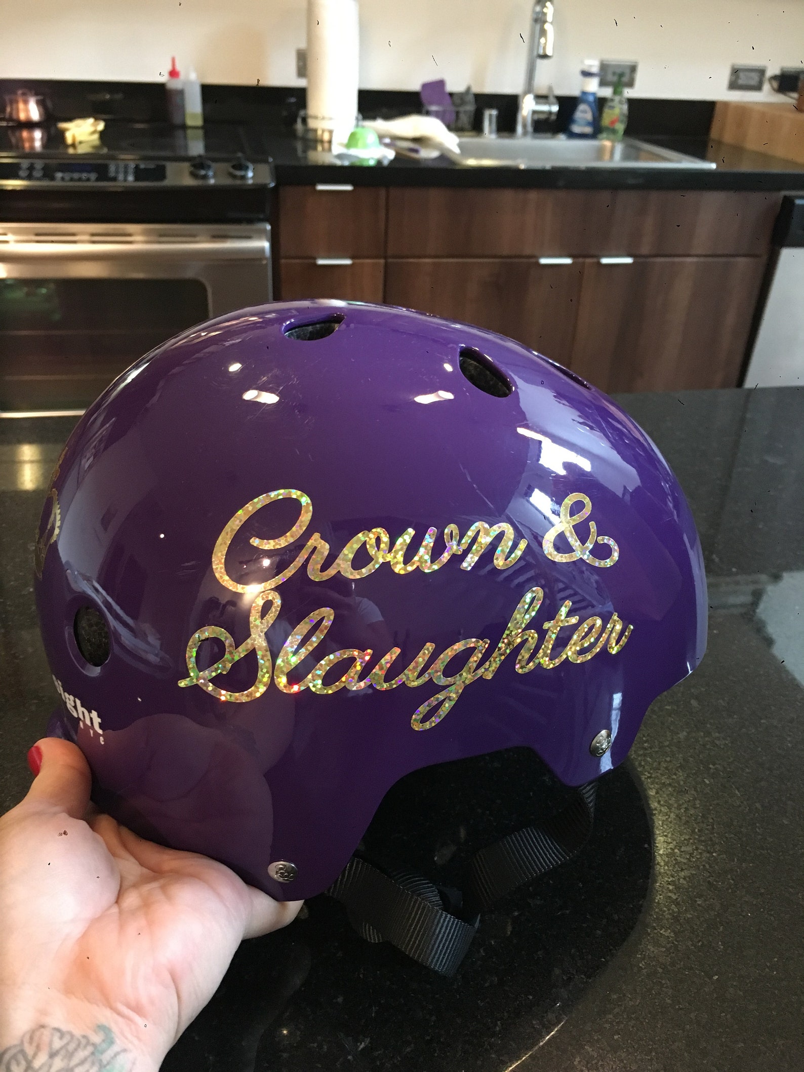 Custom Roller Derby Vinyl Sport Helmet Decal Name & Number Etsy