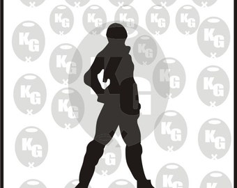 KG Girl strong woman Roller Derby skater girl on skates decal