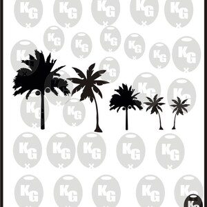 Family car window decals Palm Tree tropical optional coconuts for the guys