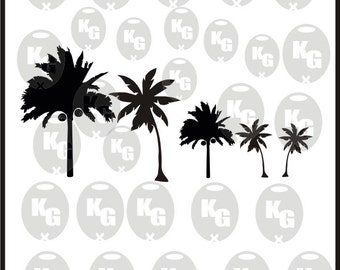 Family car window decals Palm Tree tropical optional coconuts for the guys