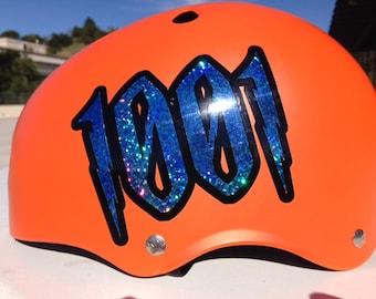 Número en 2 colores Número de casco Roller Derby de vinilo personalizado