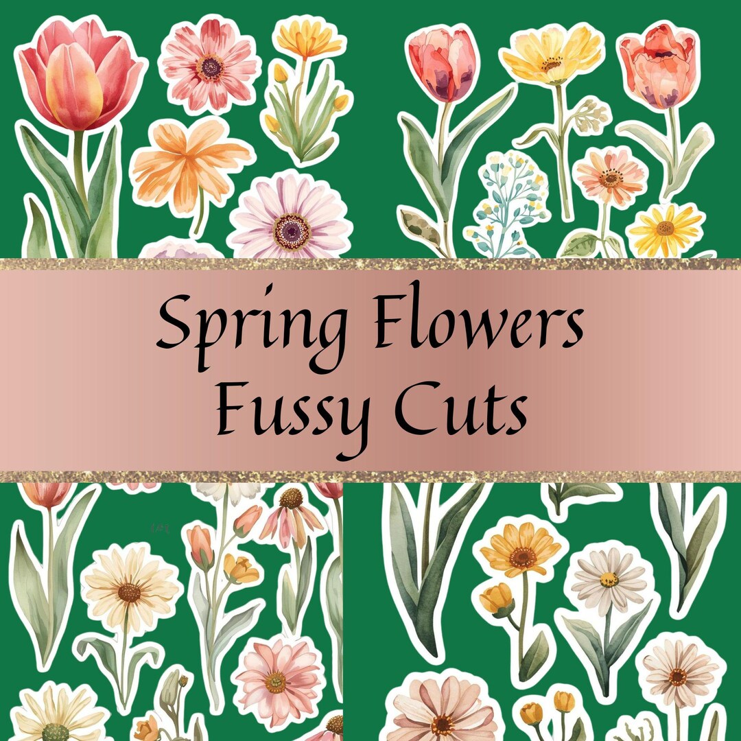 Spring Flower Sticker Sheet, Printable & Digital Stickers for Junk ...