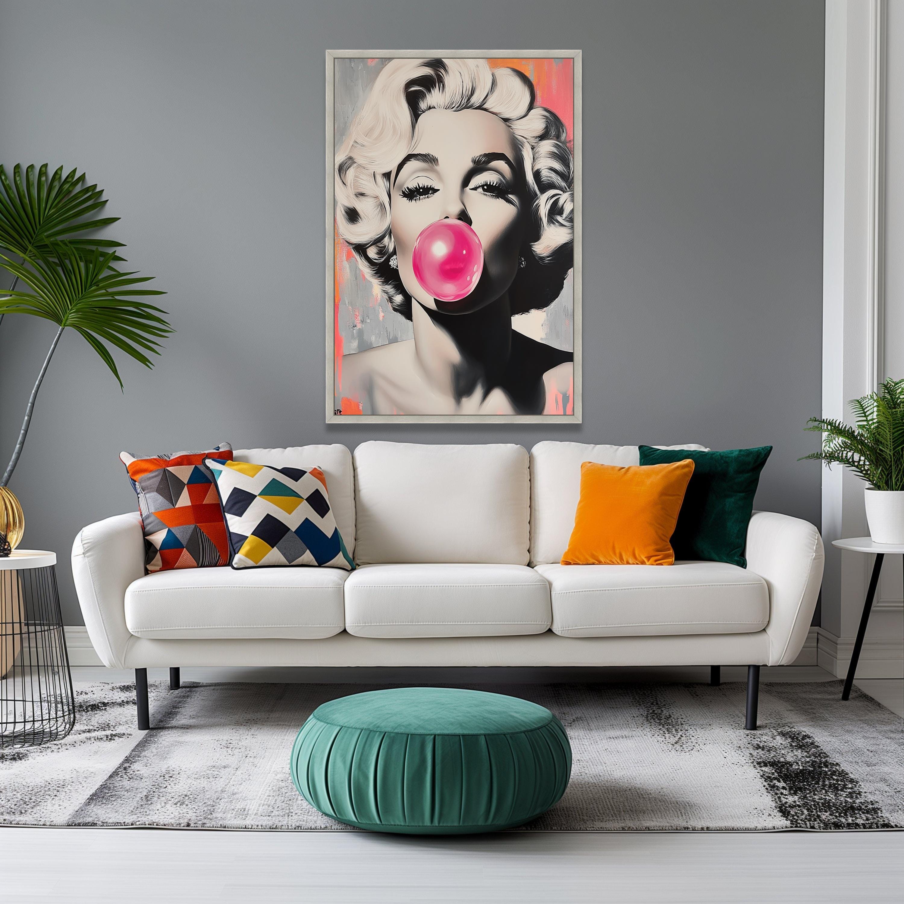 Marilyn Monroe Pop Art Canvas Print: Retro Glamour Wall Decor, Printed ...