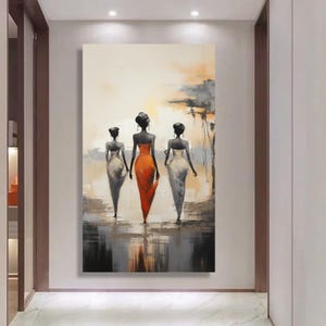 African Women Canvas Art: Modern Silhouette printing, Stylish Home Decor