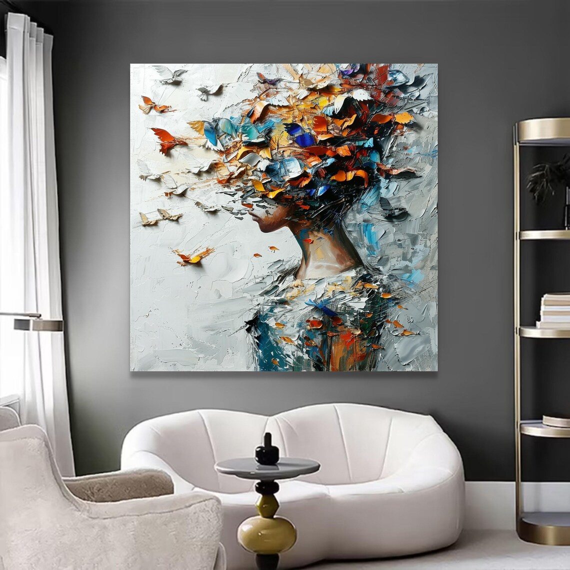 Abstract Couple Painting - Front view