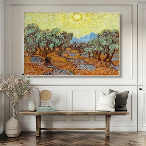 Van Gogh Olive Trees Canvas Print: Impressionist Landscape Art