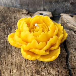 Beeswax Candles- peony flower candle