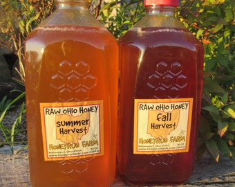 Raw Honey - Ohio Summer and Fall Harvest - 10 lbs (two five pound jugs)