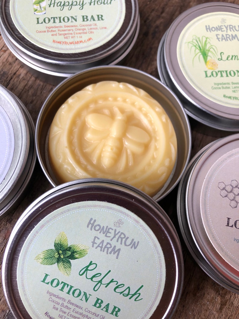 Lotion Bar Made With Beeswax Coconut Oil and Cocoa Butter Etsy