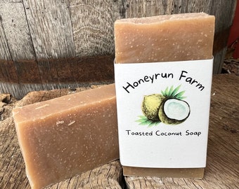 Toasted Coconut Soap - natural soap made with honey and beeswax