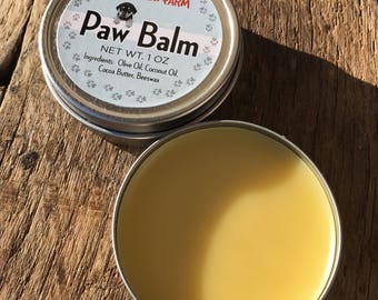 Paw Balm- made with beeswax, olive oil, coconut oil, and mango butter, 1 oz.