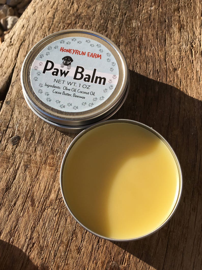 Paw Balm- made with beeswax, olive oil, coconut oil, and mango butter, 1 oz.