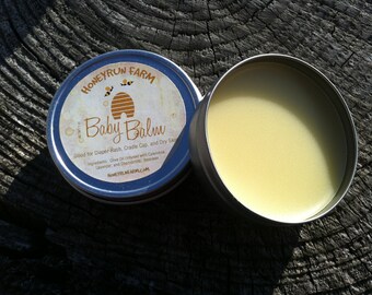 Baby Balm - Beeswax Salve made with Olive Oil and herbs, 1 oz.