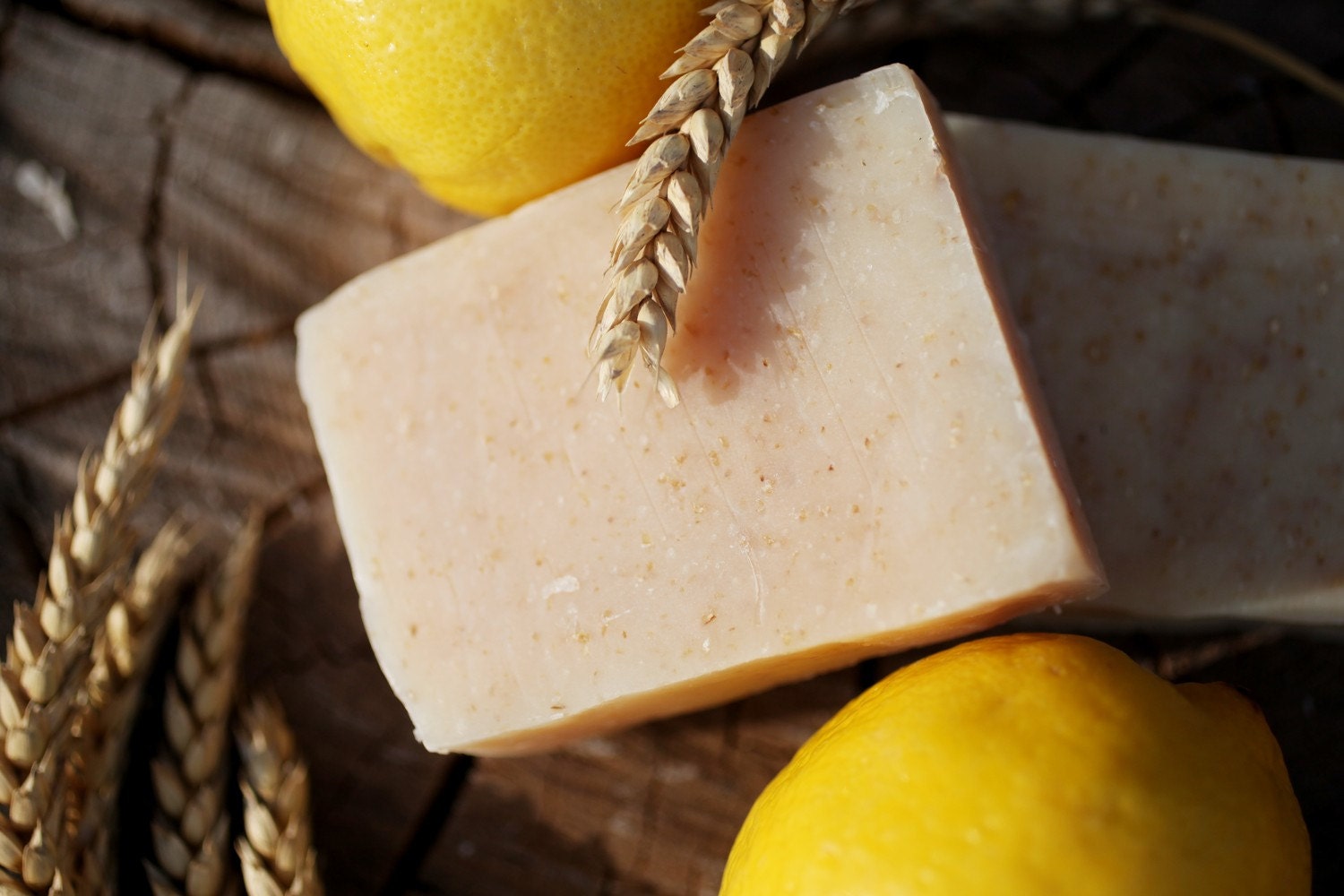 Lemon Oatmeal Scrub Bar Soap naturally Made With Honey and Etsy