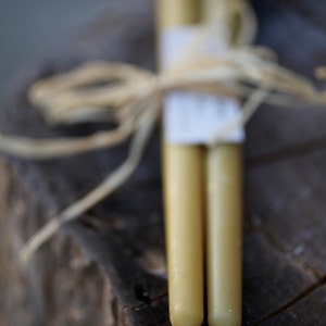 Tapered beeswax candle set 10 long image 2