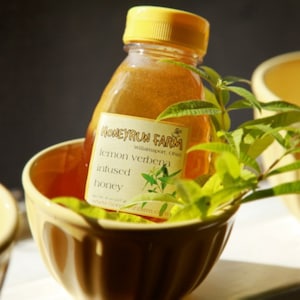 Lemon Verbena Infused Honey - 16 ounce jar