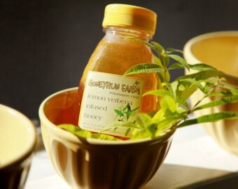 Lemon Verbena Infused Honey - 16 ounce jar