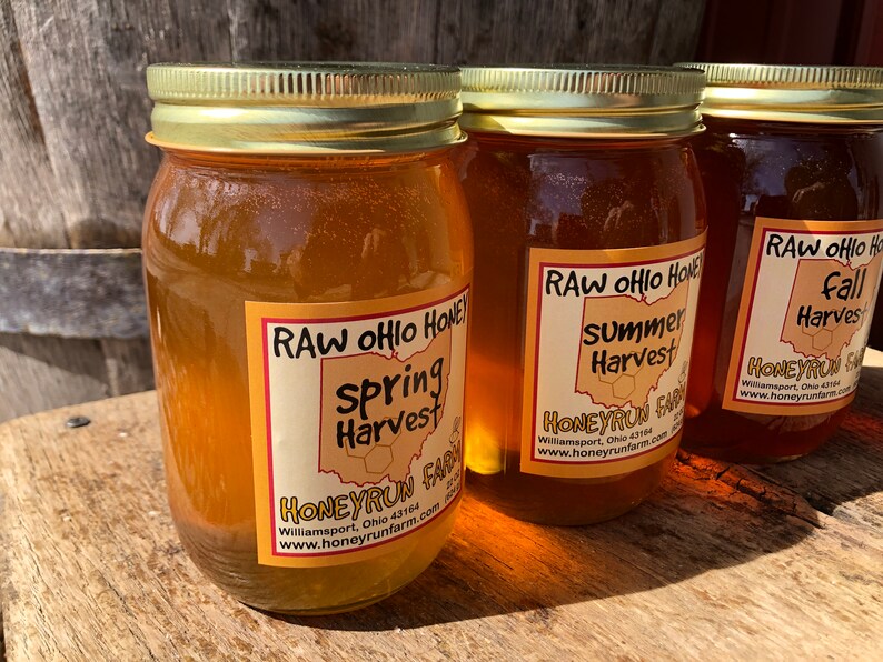 Raw Honey Trio Spring Summer and Fall Honey Three 22 Etsy