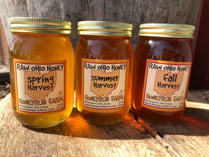 Raw Honey Trio Spring Summer and Fall Honey Three 22 Etsy