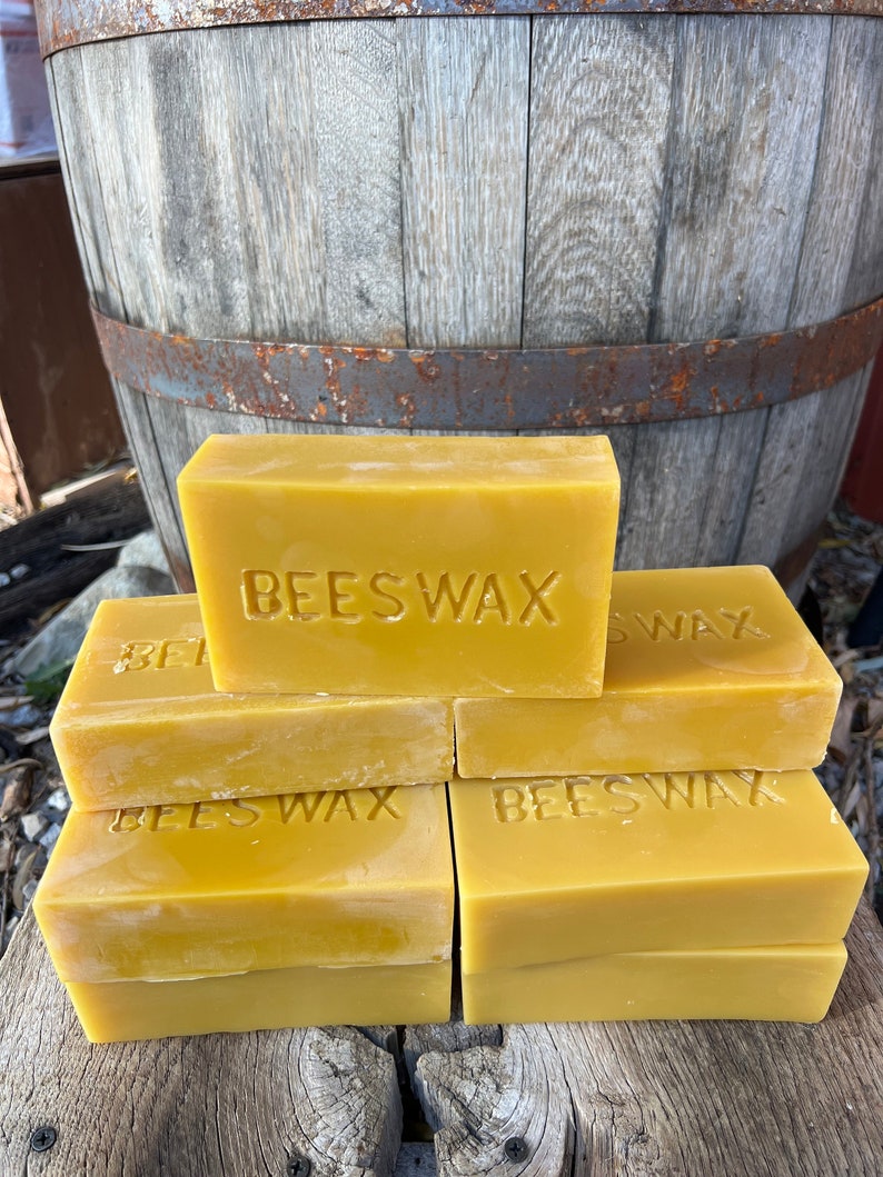 11 pounds of Pure Beeswax weighed out in 16 oz blocks great for crafting image 1