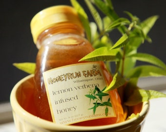 Lemon Verbena Infused Honey - 8 ounce jar