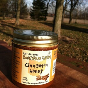 Raw Cinnamon Honey Naturally Granulated, 13 ounce jar image 2