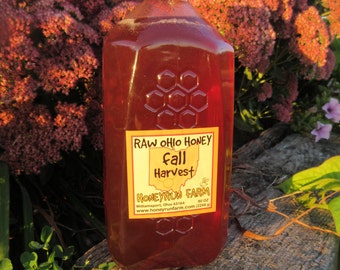 Raw Honey -Ohio Fall Harvest - 5 pound jug