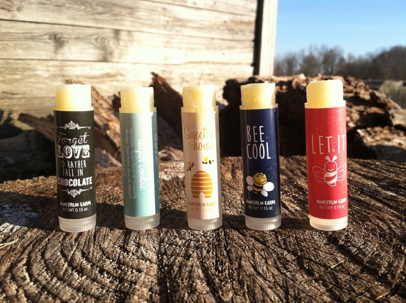 Beeswax Lip Balm all natural, pick from 12 assorted flavors image 2