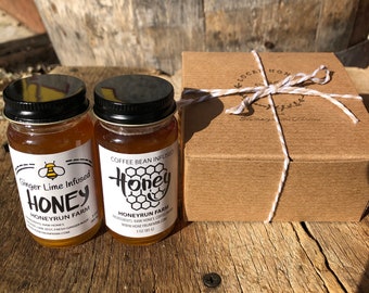 Gift Package featuring two varieties of infused honey