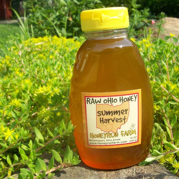 Pure Raw Summer Honey - 16 ounce jar