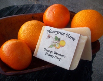 Orange Blossom Honey Soap - natural soap made with honey and beeswax