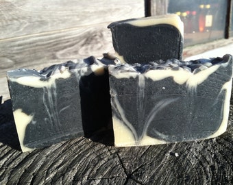 Activated Charcoal Soap with Eucalyptus and Rosemary - natural soap made with honey and beeswax