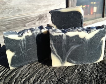 Activated Charcoal Soap: Eucalyptus Rosemary, Honey Beeswax, Natural Bar